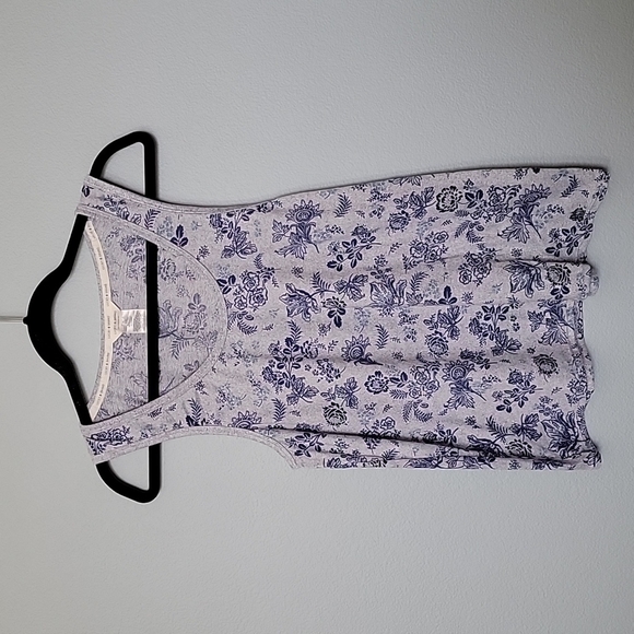 Lucky Brand Comfy Casual Fleece floral tank medium - Picture 1 of 5